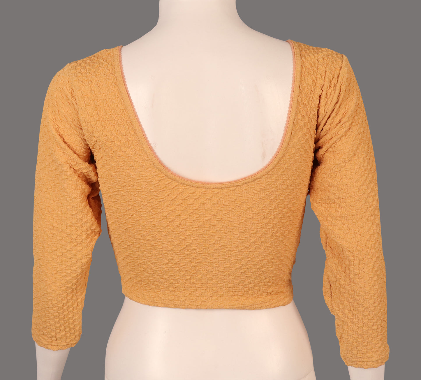Stylish Designer Weave Textured Full Sleeve Chiku Blouse for Women