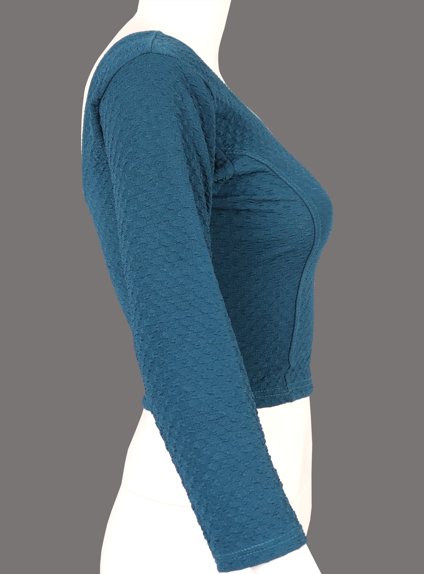 Stylish Designer Weave Textured Full Sleeve Rama Blouse for Women