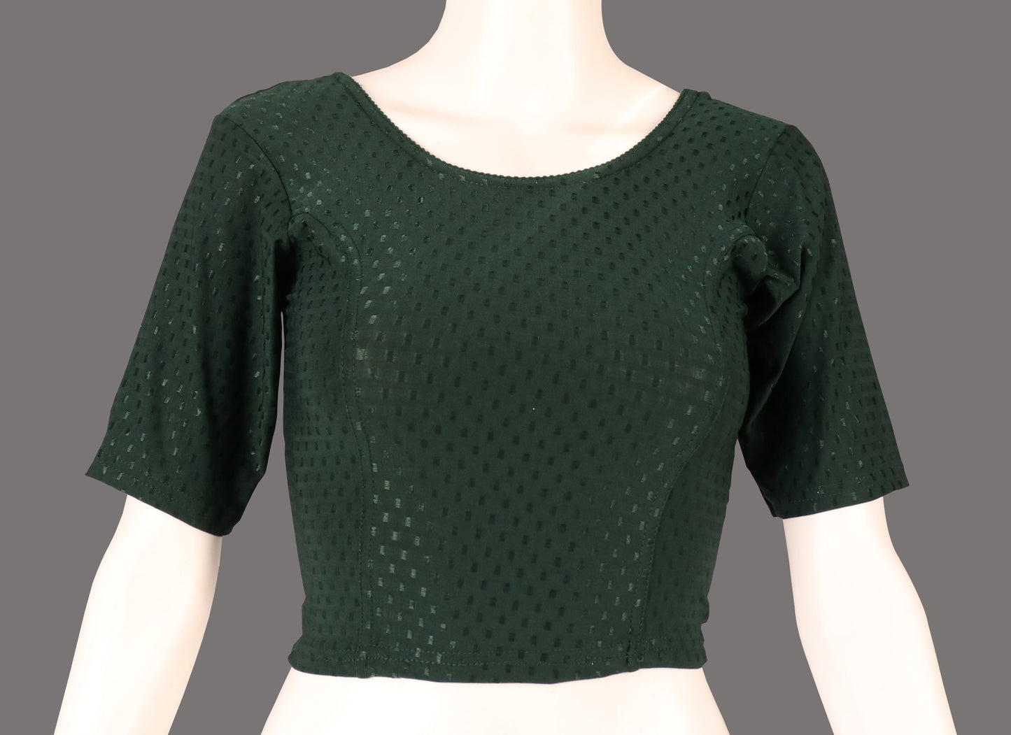 Stylish and Trendy Design Green Dobby Blouse