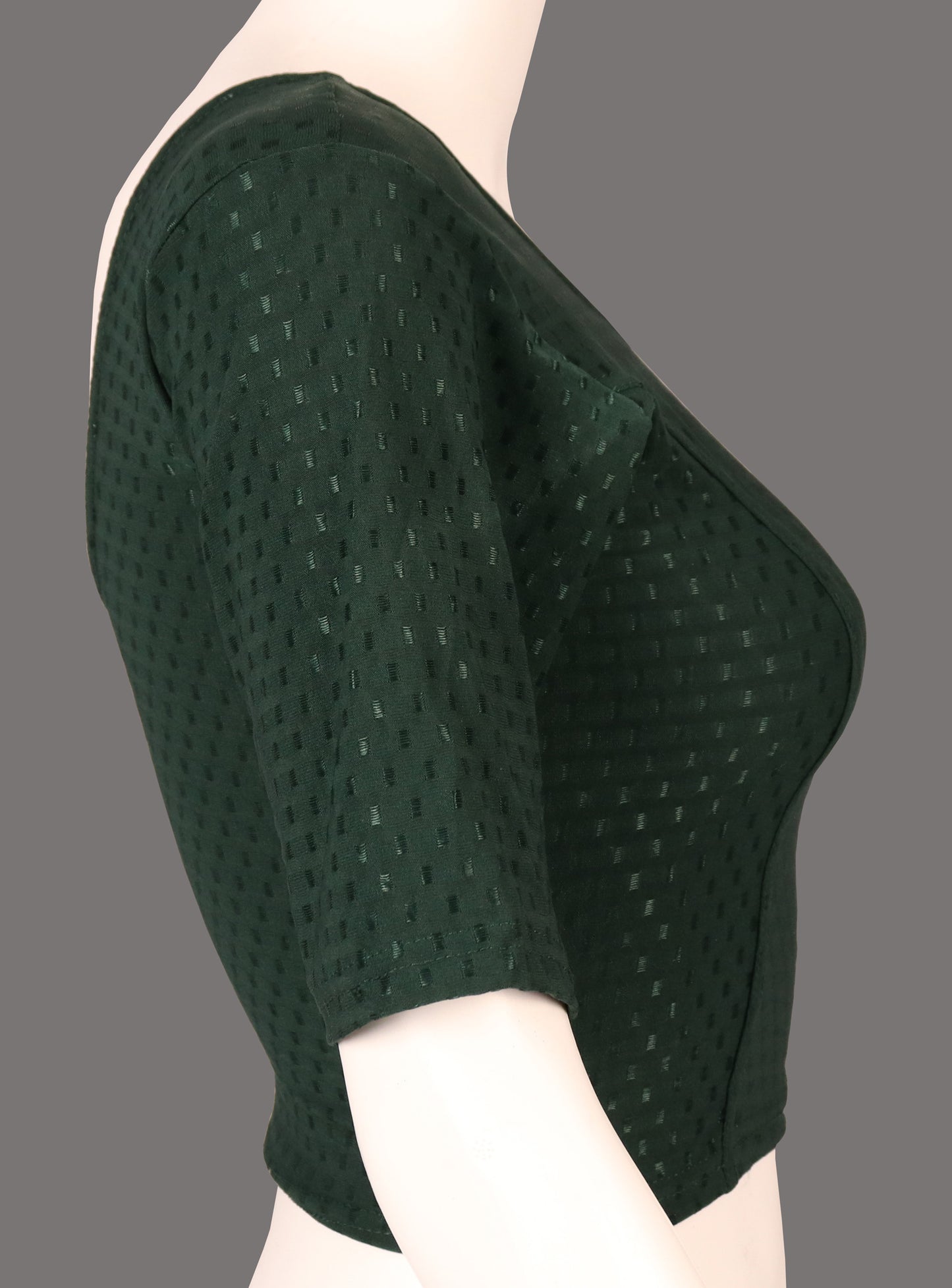 Stylish and Trendy Design Green Dobby Blouse