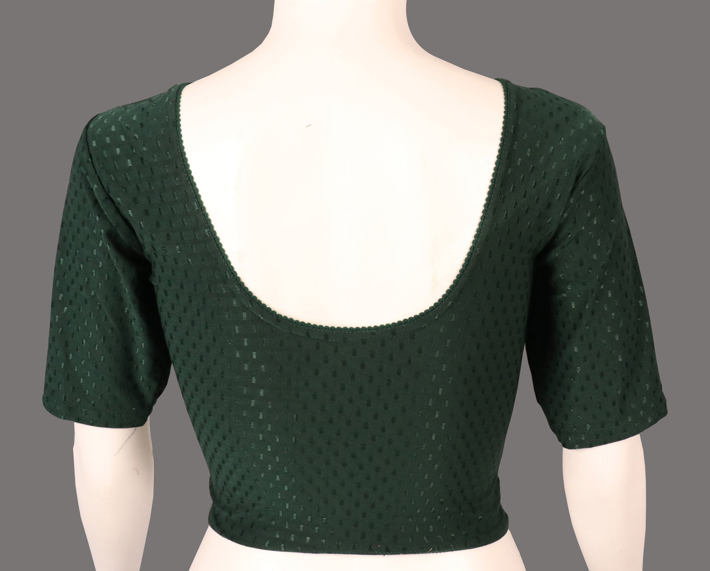 Stylish and Trendy Design Green Dobby Blouse