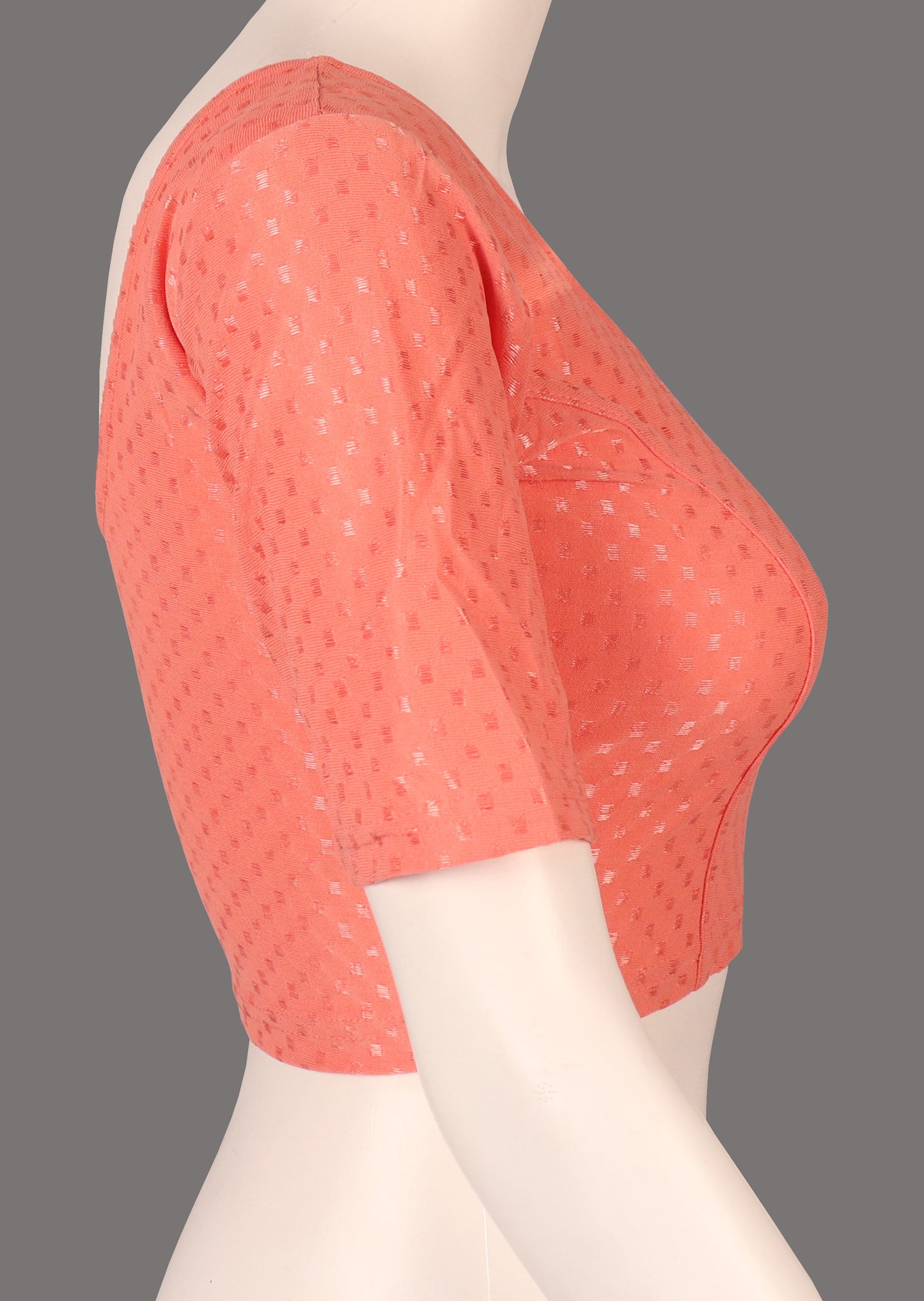Stylish and Trendy Design Peach Dobby Blouse
