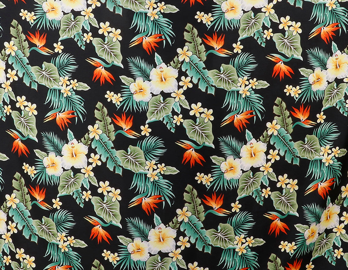 Tropical Hibiscus & Tropical Hibiscus of Paradise Floral Print Fabric