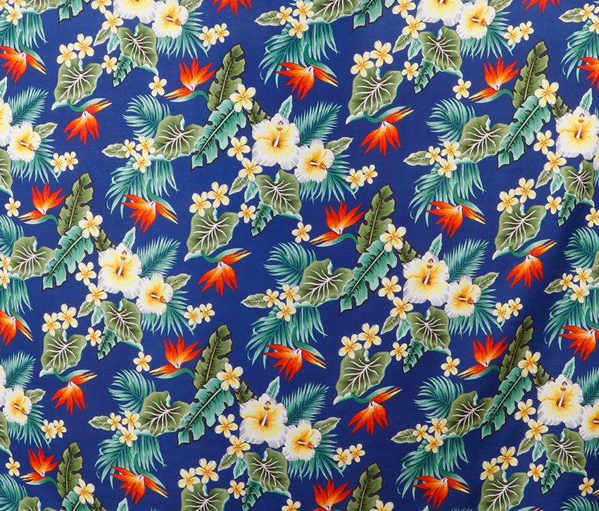 Tropical Hibiscus & Tropical Hibiscus of Paradise Floral Print Fabric