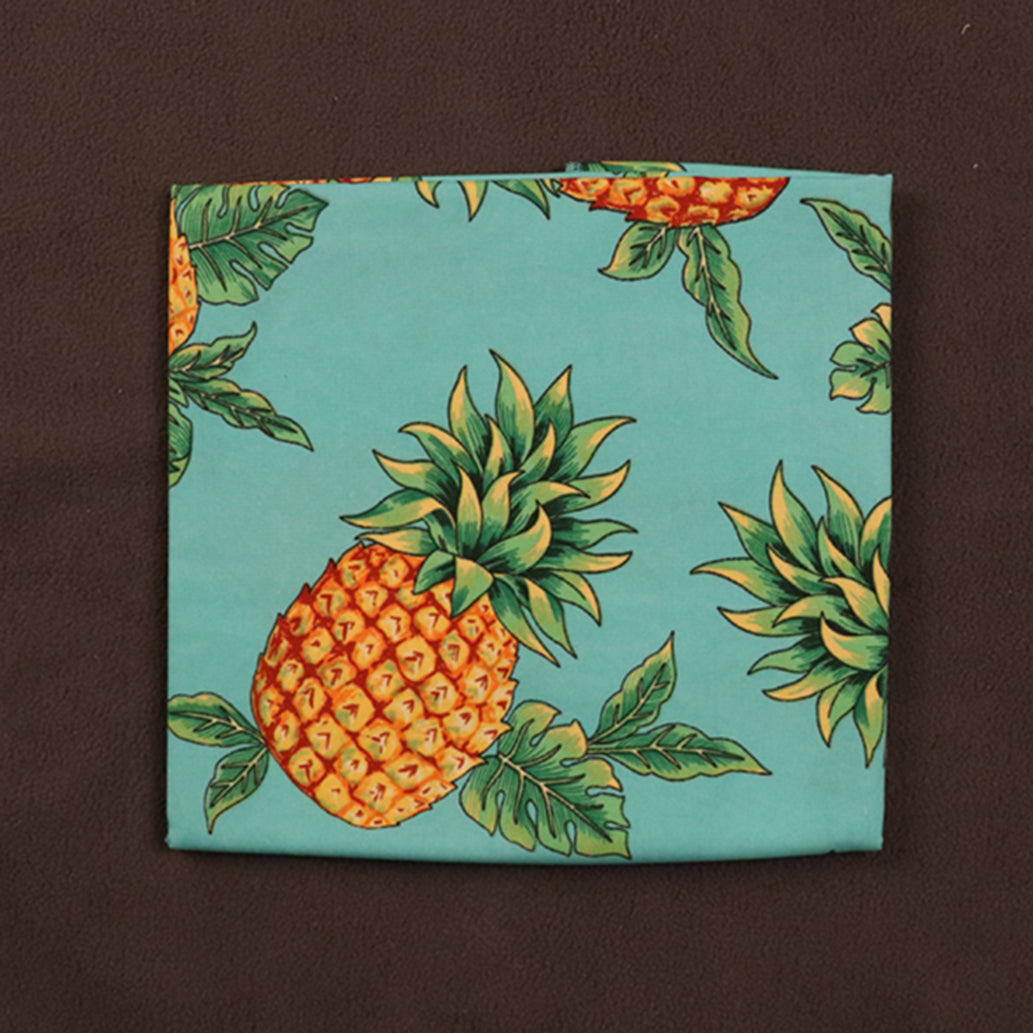 Features Tropical Pineapple Printed Fabric