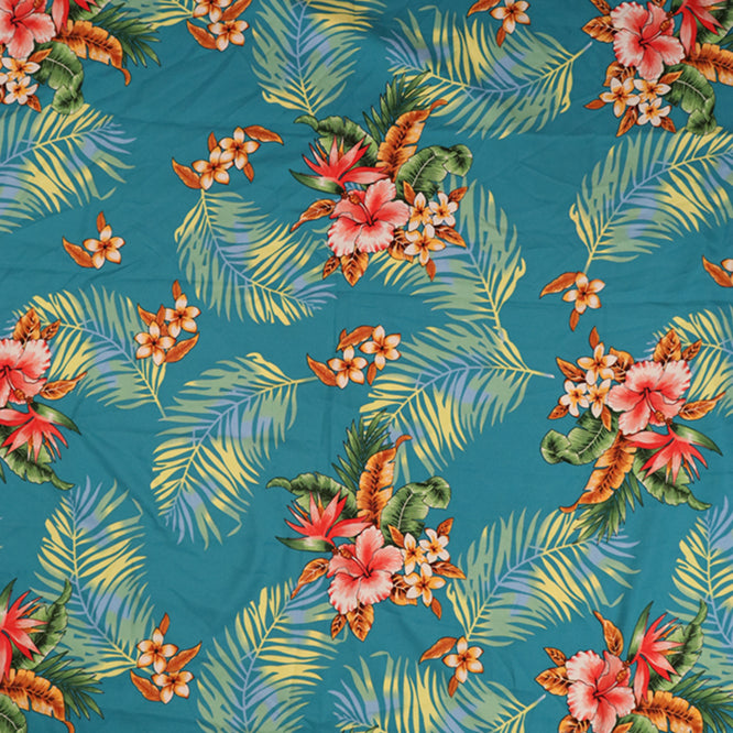 Resort Style Hibiscus & Plumeria Fabric