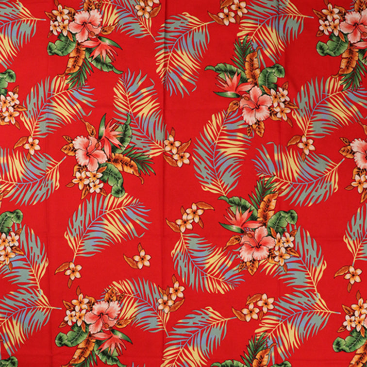 Resort Style Hibiscus & Plumeria Fabric