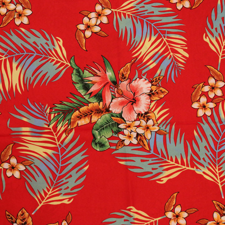 Resort Style Hibiscus & Plumeria Fabric