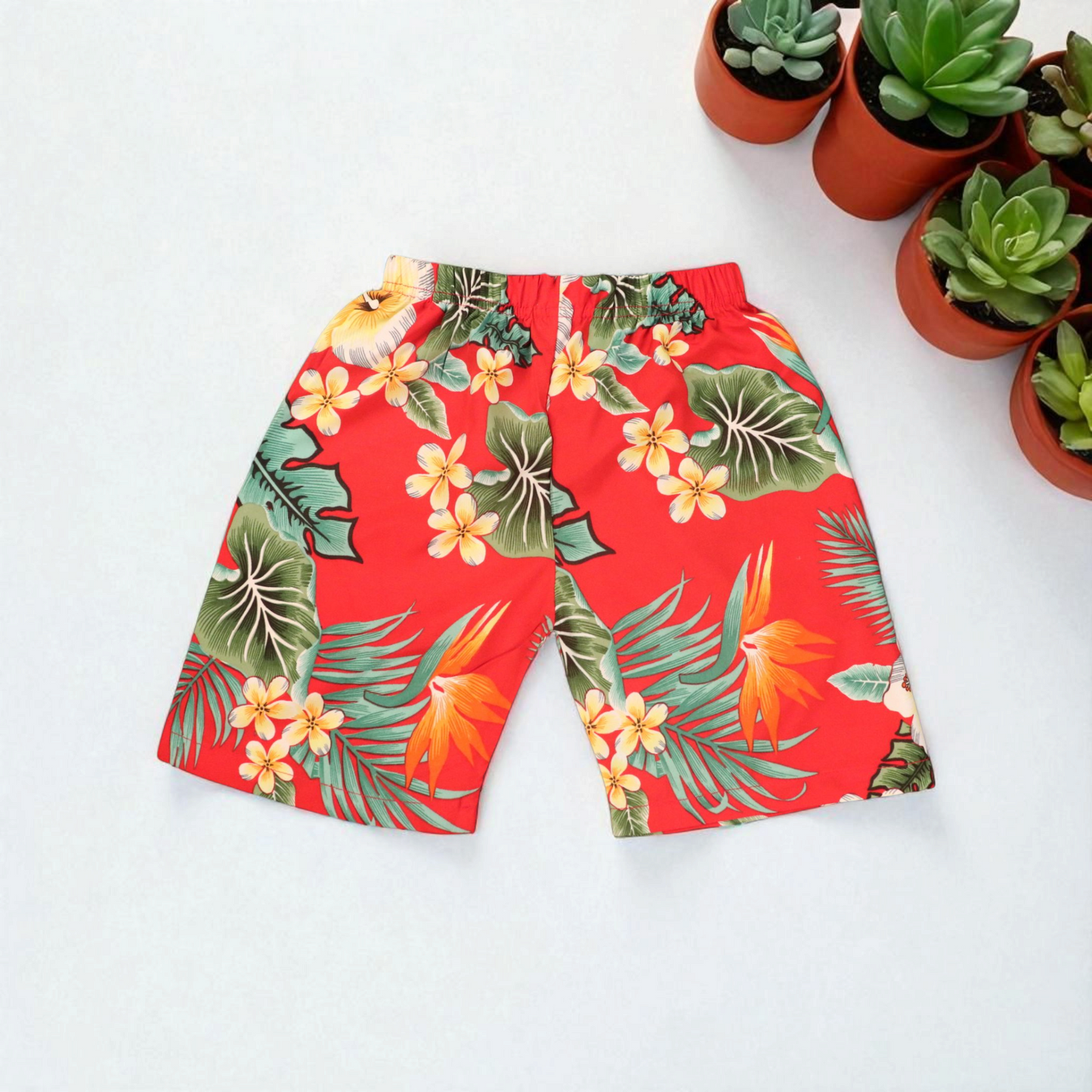 Tropical Vibes Kids' Hawaiian Shirt & Shorts Set