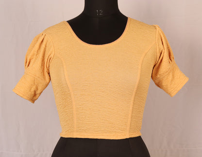 Stylish Textured  Fabric Puff Shoulder Chiku Blouse for Women