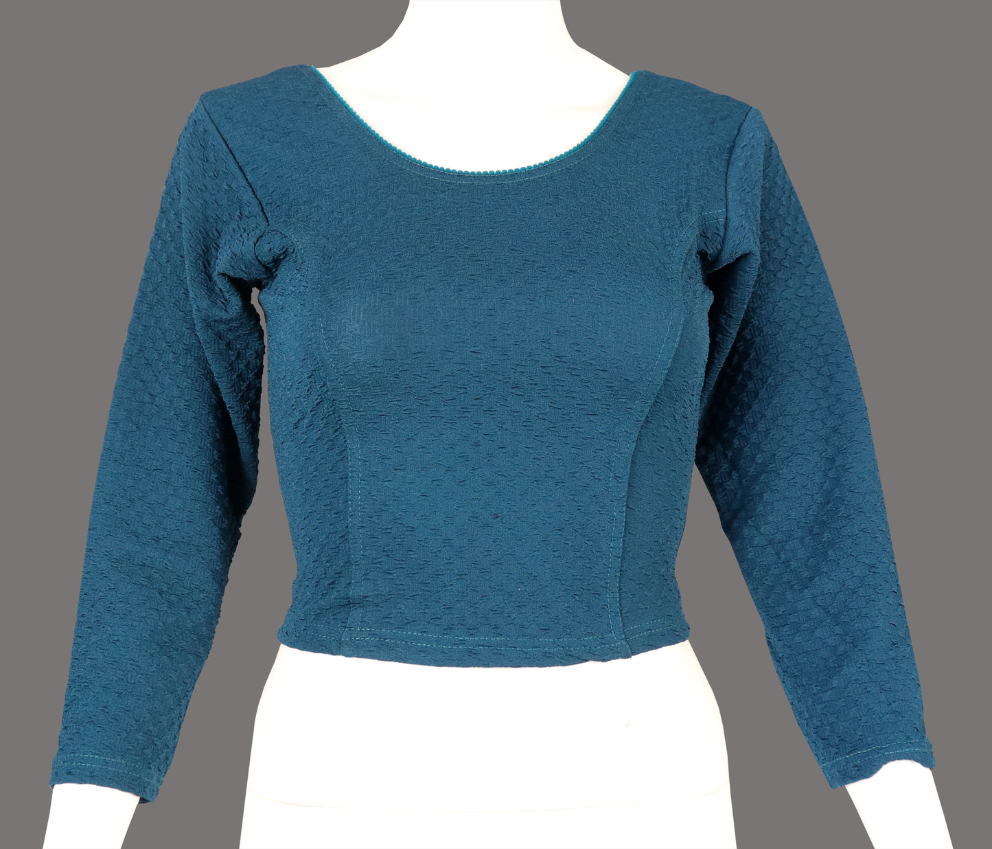 Stylish Designer Weave Textured Full Sleeve Rama Blouse for Women