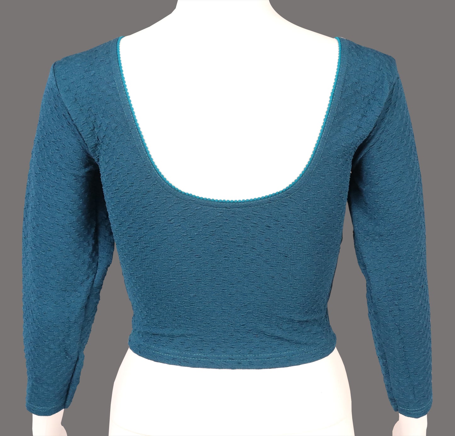 Stylish Designer Weave Textured Full Sleeve Rama Blouse for Women