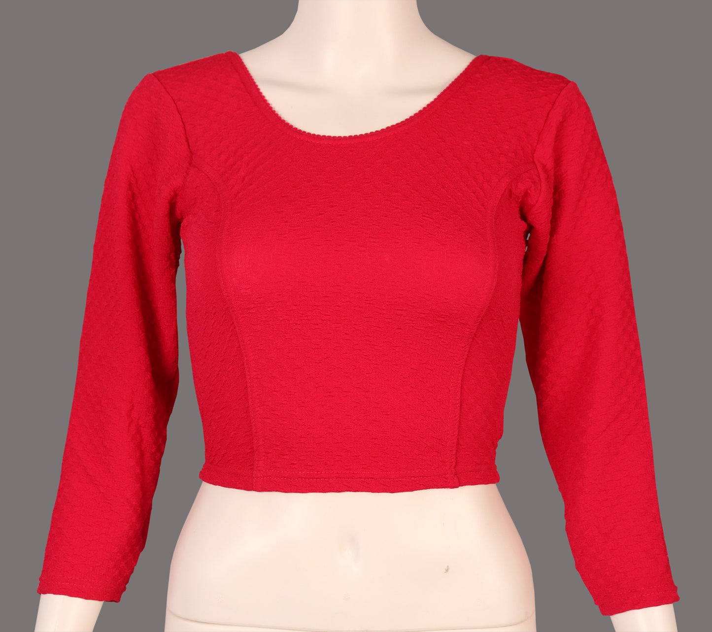 Stylish Designer Weave Textured Full Sleeve Rani Blouse for Women