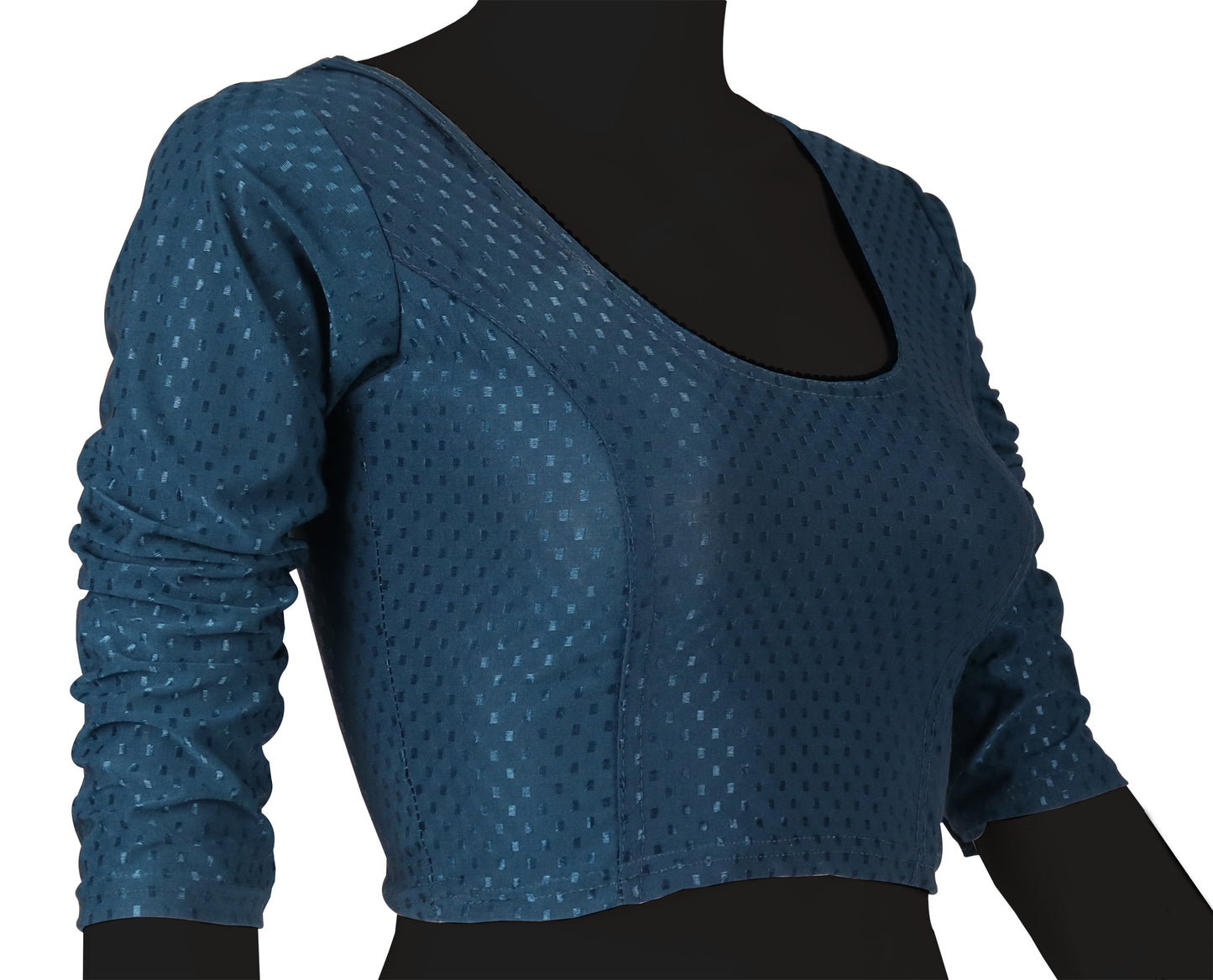 Classic Long Sleeve Dobby Weave Fabric Rama Blouse for Women