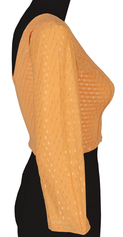 Classic Long Sleeve Dobby Weave Fabric Chiku Blouse for Women