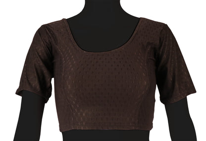 Stylish and Trendy Design Coffee Dobby Blouse