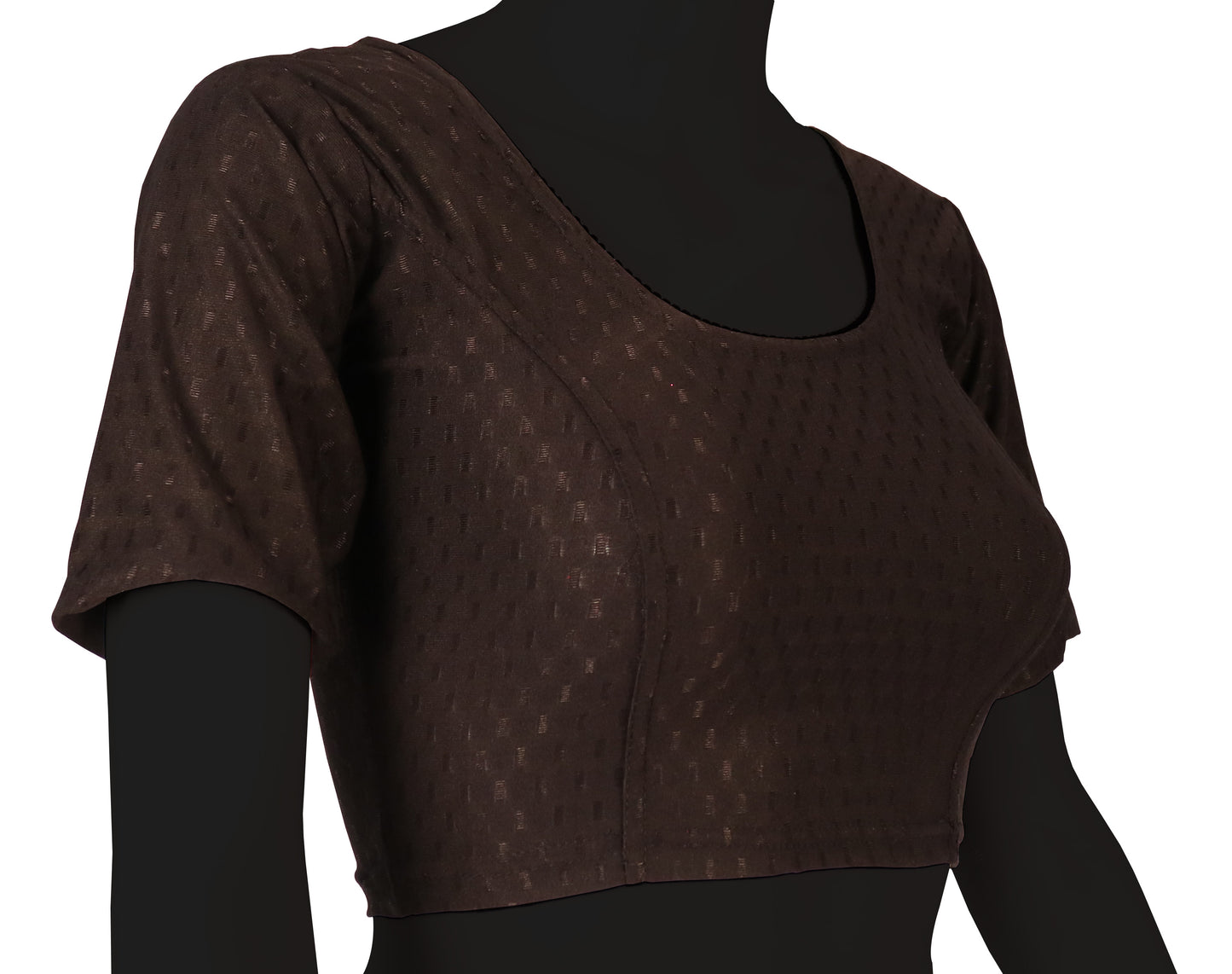 Stylish and Trendy Design Coffee Dobby Blouse