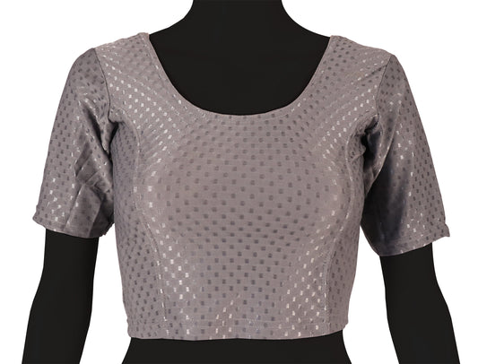 Stylish and Trendy Design Navy Blue Dobby Blouse