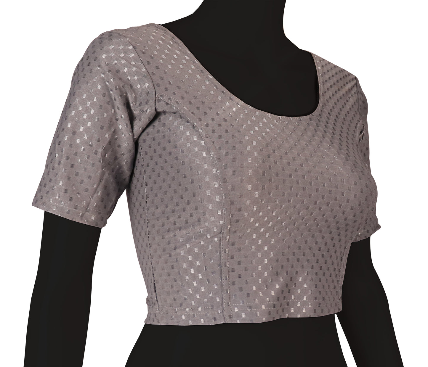 Stylish and Trendy Design Navy Blue Dobby Blouse