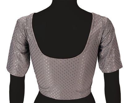 Stylish and Trendy Design Navy Blue Dobby Blouse