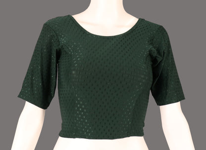 Stylish and Trendy Design Green Dobby Blouse