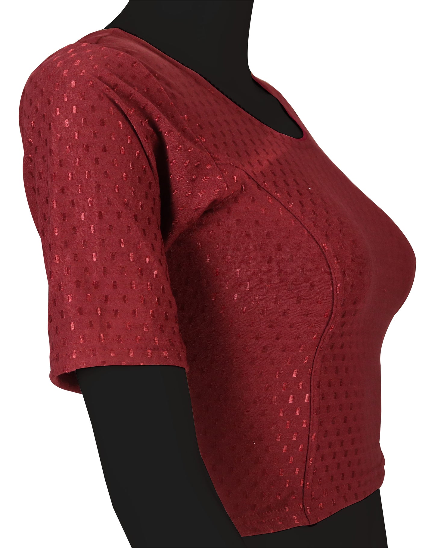Stylish and Trendy Design Maroon Dobby Blouse