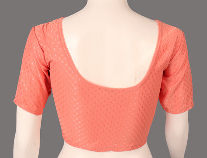 Stylish and Trendy Design Peach Dobby Blouse