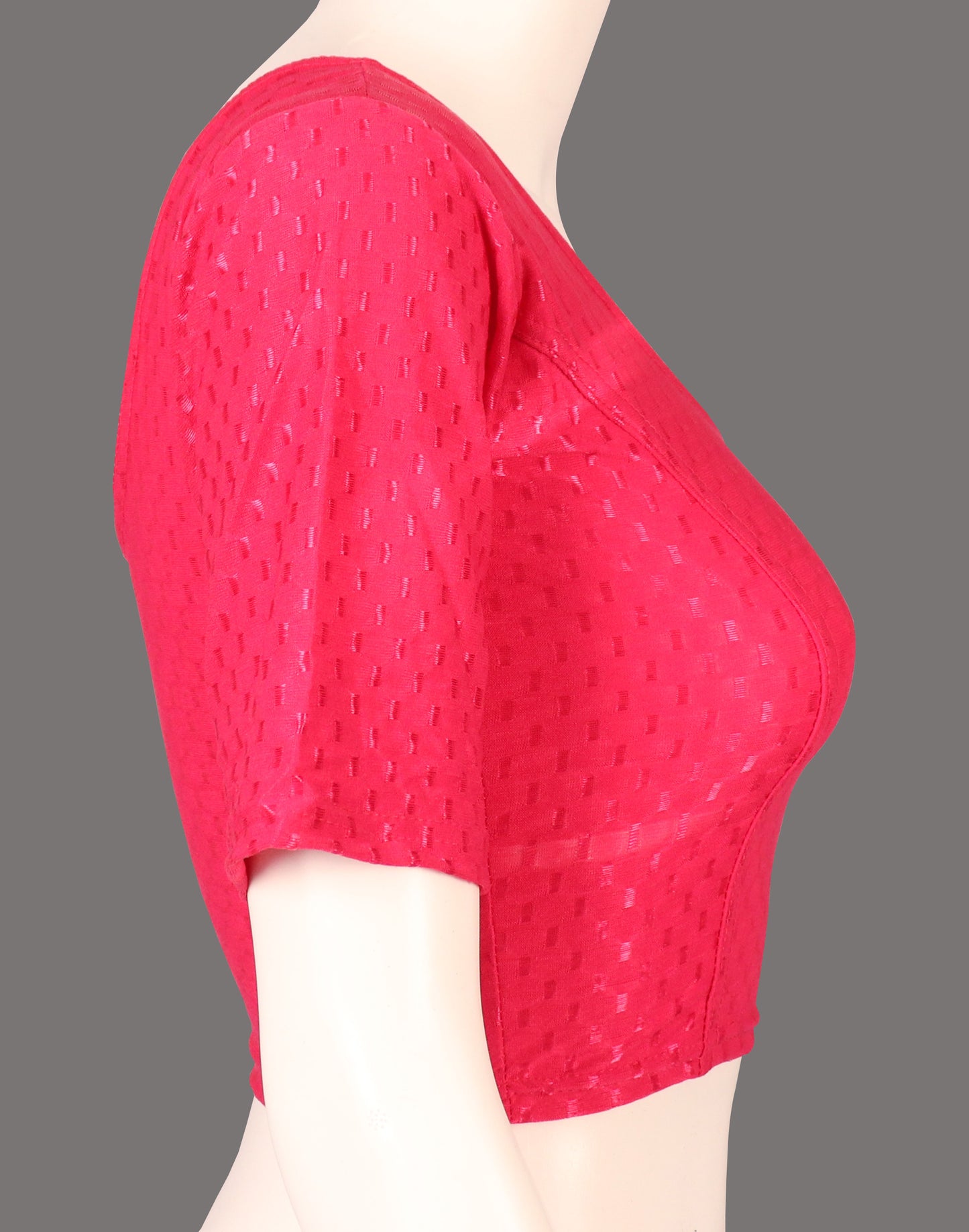 Stylish and Trendy Design Pink Dobby Blouse