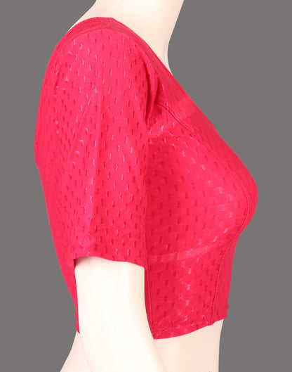 Stylish and Trendy Design Pink Dobby Blouse