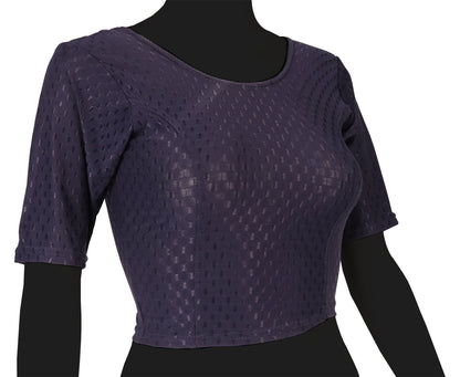 Stylish and Trendy Design Purple Dobby Blouse