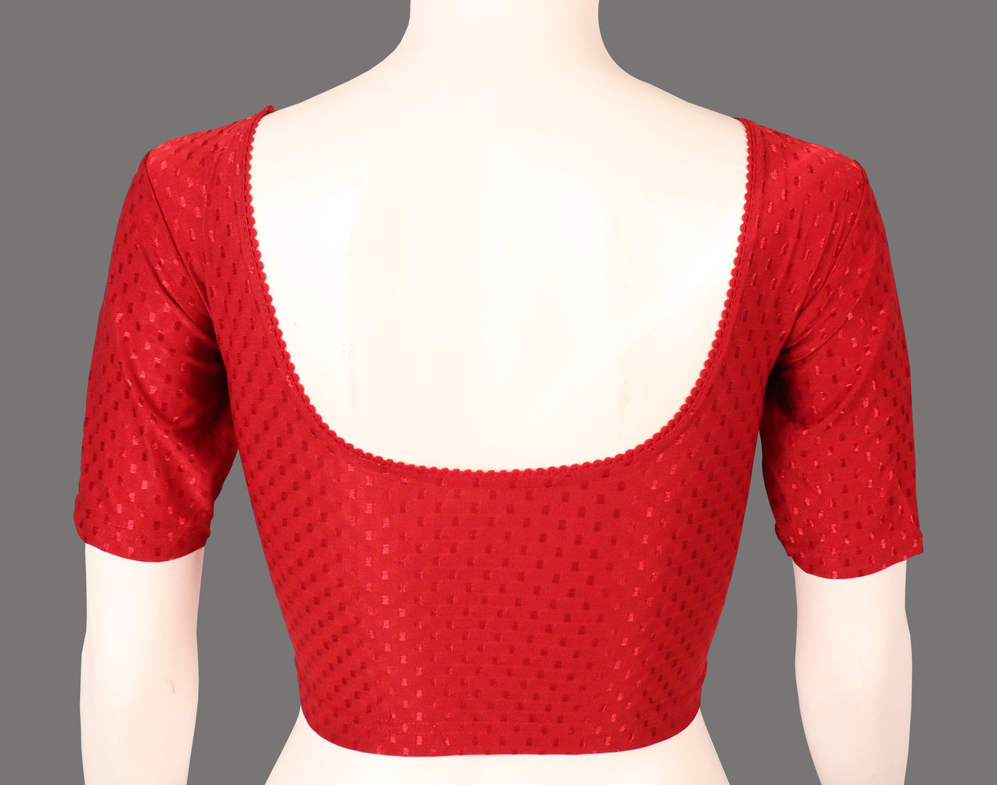 Stylish and Trendy Design Red Dobby Blouse