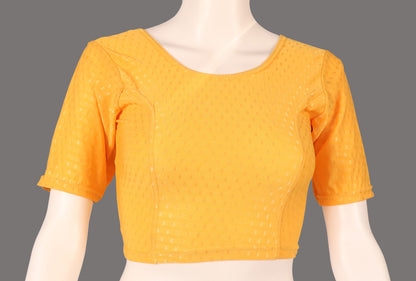Stylish and Trendy Design Yellow Dobby Blouse