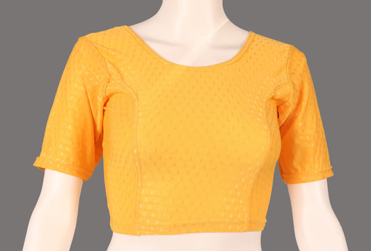 Stylish and Trendy Design Yellow Dobby Blouse