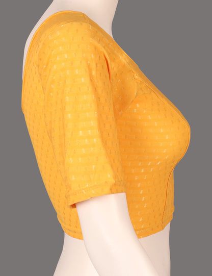 Stylish and Trendy Design Yellow Dobby Blouse
