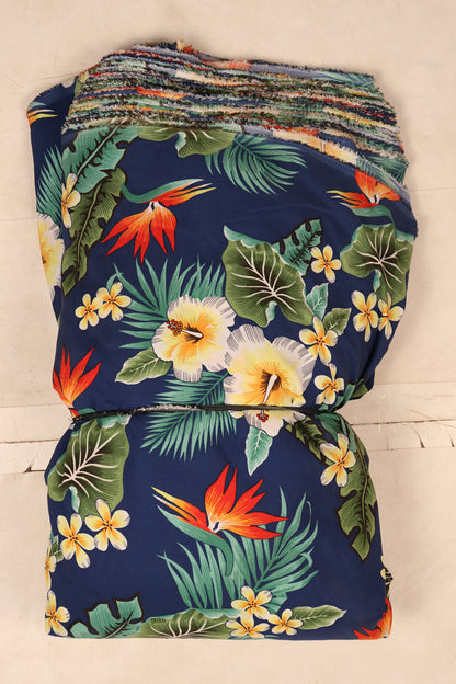 Tropical Hibiscus & Tropical Hibiscus of Paradise Floral Print Fabric