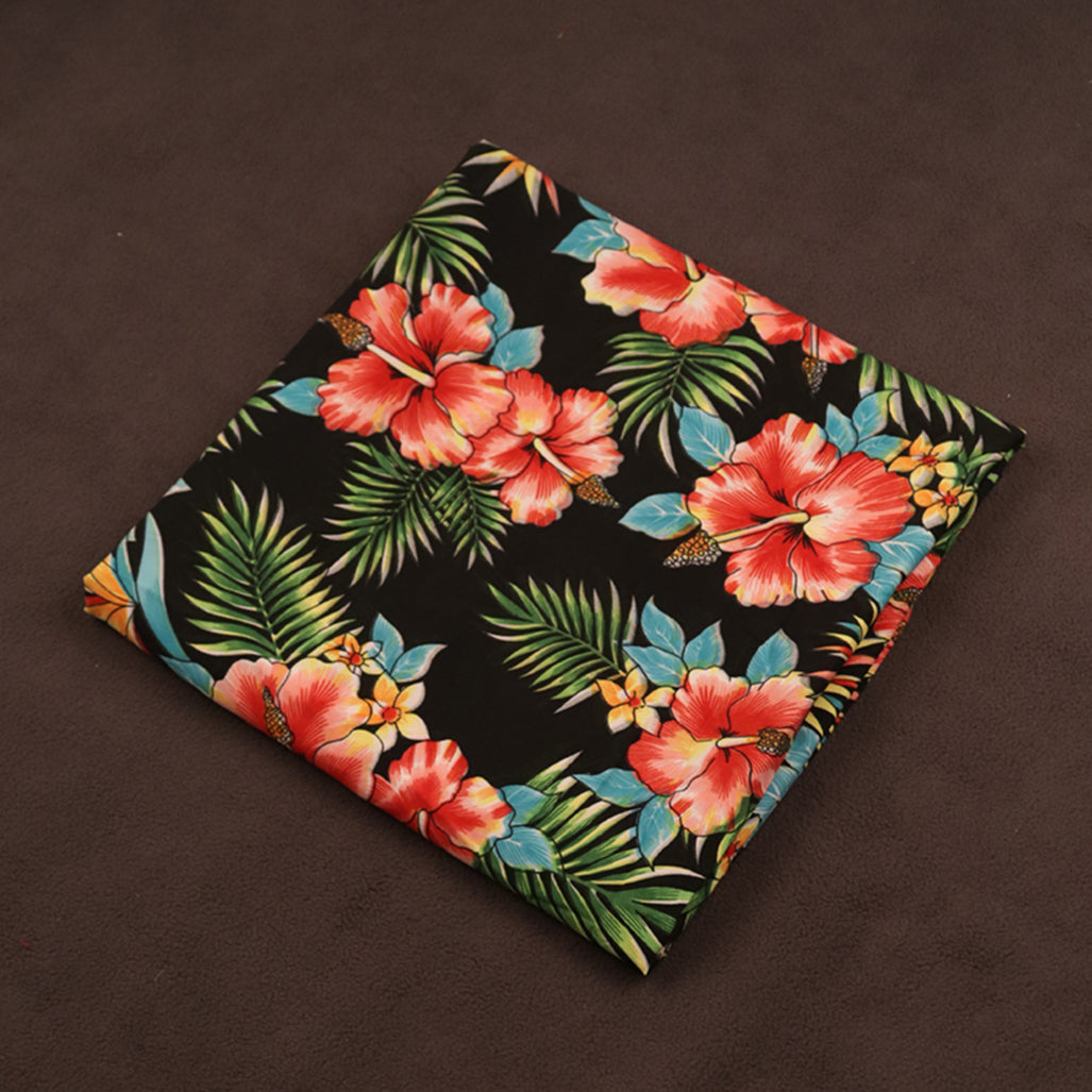 Vivid Tropical Hawaiian Floral Printed Fabric