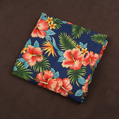 Vivid Tropical Hawaiian Floral Printed Fabric