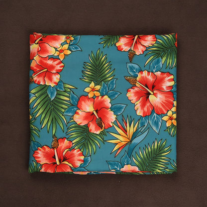 Vivid Tropical Hawaiian Floral Printed Fabric