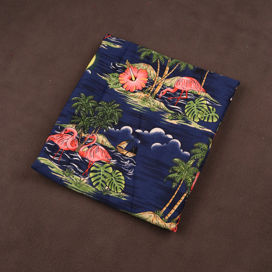 Scenic design with Flamingo Island Print Fabric