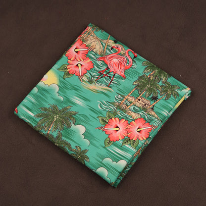 Scenic design with Flamingo Island Print Fabric