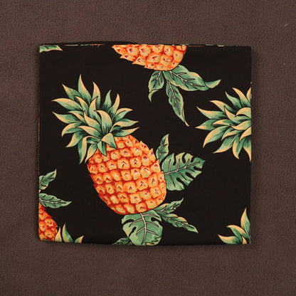 Features Tropical Pineapple Printed Fabric