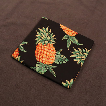 Features Tropical Pineapple Printed Fabric