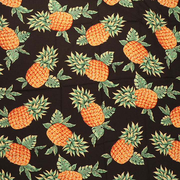 Features Tropical Pineapple Printed Fabric
