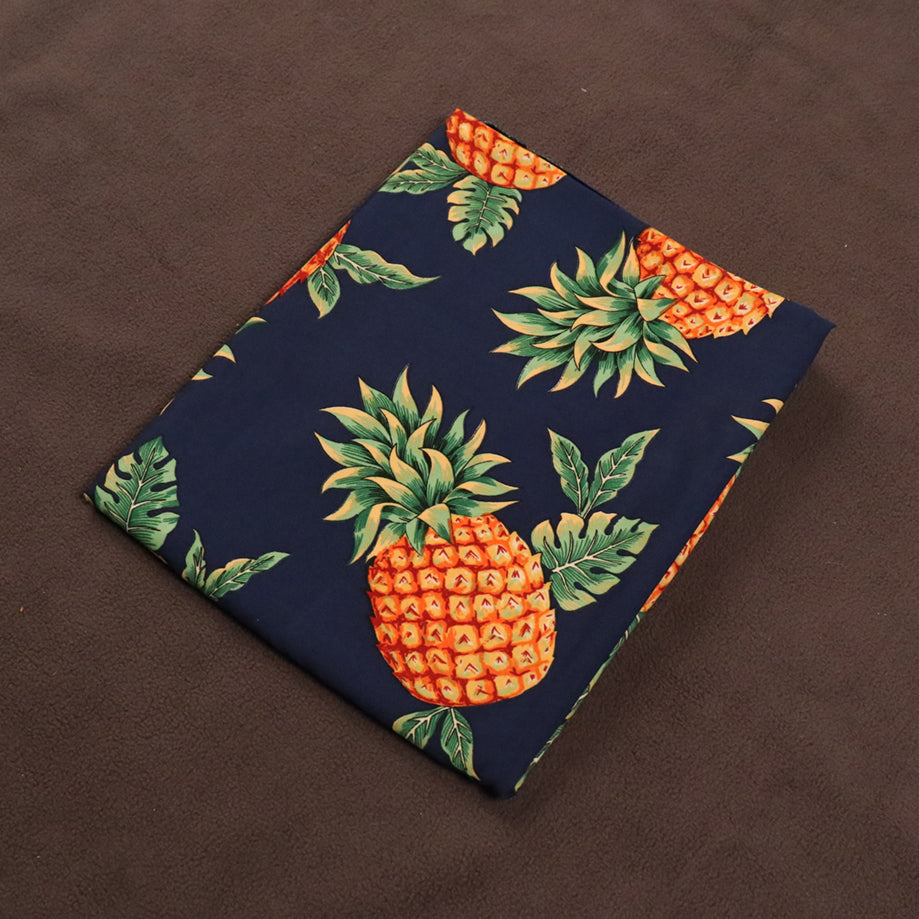 Features Tropical Pineapple Printed Fabric