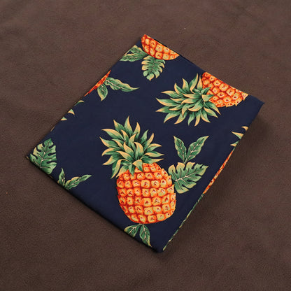 Features Tropical Pineapple Printed Fabric
