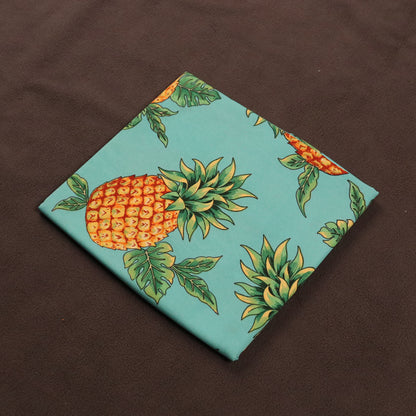Features Tropical Pineapple Printed Fabric
