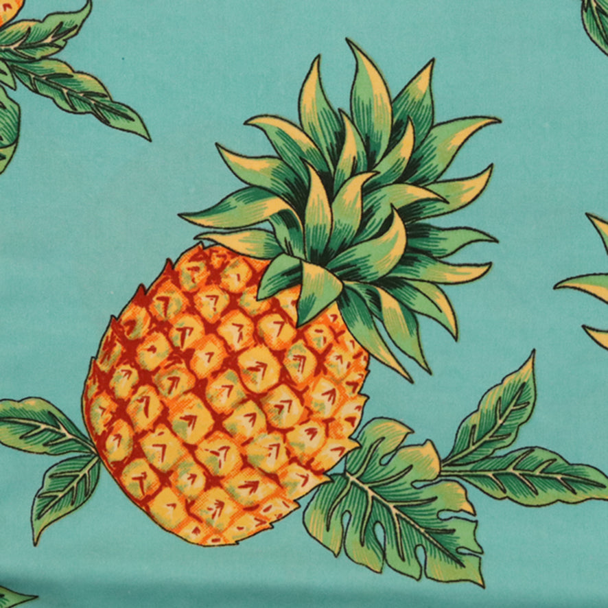 Features Tropical Pineapple Printed Fabric