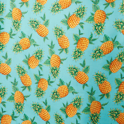 Features Tropical Pineapple Printed Fabric