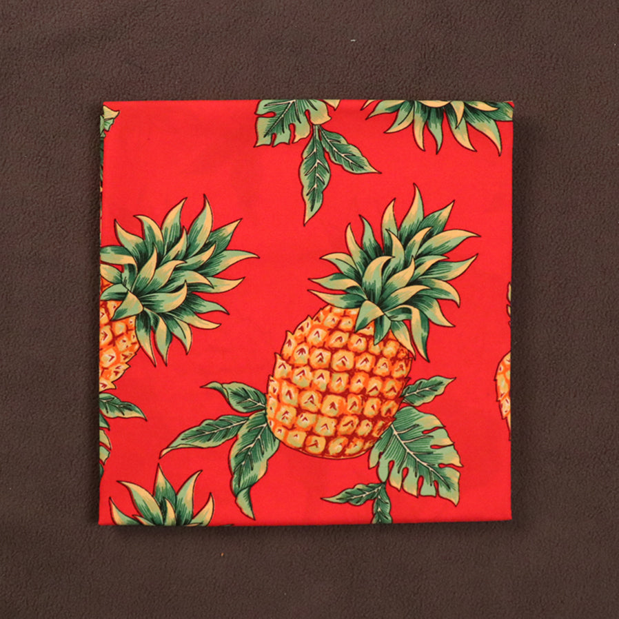 Features Tropical Pineapple Printed Fabric