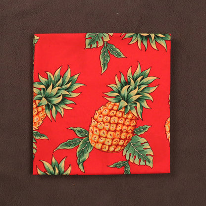 Features Tropical Pineapple Printed Fabric